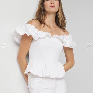 Elegant White Off-Shoulder Top